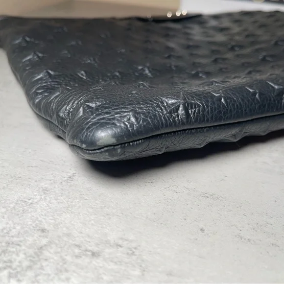 Jimmy Choo Oversized Derek Clutch Wrislet Black Leather Studded Star Bag - Picture 5 of 17